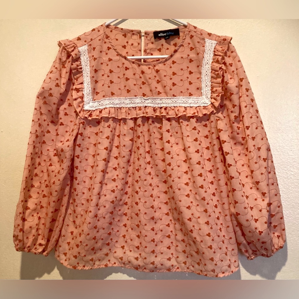 Alice Blue Bohemian Prairie style Blouse